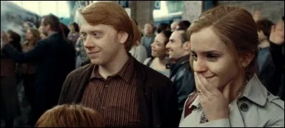 Where did Ron and Hermione first kiss?