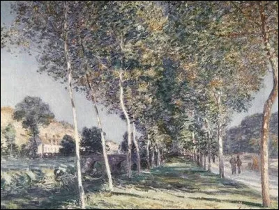 Who painted Allee de peupliers near Moret-sur-Loing?