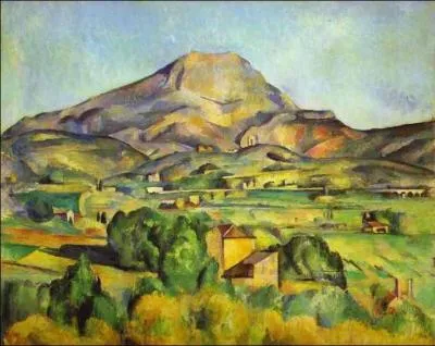 Which painter produced a series of paintings dedicated to the 'Montagne Sainte Victoire', which was located near his home in Aix-en-Provence?