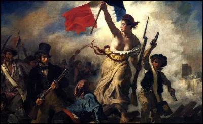 Who painted the painting entitled La Liberte guidant le peuple?