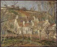 Which Impressionist painter painted 'Les toits rouges, coin de village, effet d'hiver'?