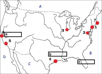 Which metropolis does number 1 correspond to?