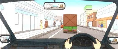 You are travelling at 40 km/hr. and there is a truck which you are following is travelling slow speed in the front of you what are cautions you should do? 

In order to avoid the parked car in the front of the truck, the truck goes into the right lane and you will just wait until it is done.