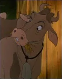 What's the name of Widow Tartine's cow in Rox and Rouky?